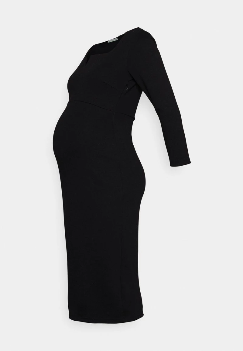 NOTCH NECKLINE MIDI DRESS - Jerseykleid - Black 4 NOTCH NECKLINE MIDI DRESS - Jerseykleid - Black – Bild 4