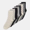 Anna Field HEART ANKLE 8 PACK - Socken - Black/grey
