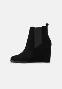 Anna Field LEATHER WINTER BOOT - High Heel Stiefelette - Black