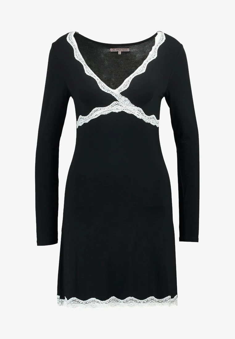 Anna Field HEIDI LONG SLEEVES VISCOSE NIGHTDRESS - Nachthemd - Black 5 Anna Field HEIDI LONG SLEEVES VISCOSE NIGHTDRESS - Nachthemd - Black – Bild 5