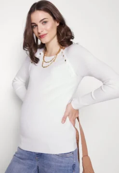 NURSING - BUTTON OPENING - Strickpullover - White 9 NURSING - BUTTON OPENING - Strickpullover - White -Anna Field 4b78fcc94aeb475a964819c45a823428