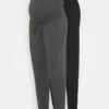 2 PACK - Jogginghose - Black/ Dark Grey