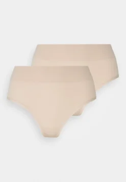 Anna Field 2PP HIGH WAIST THONG - String - Beige -Anna Field 52550cf7f6e746b5830ec8afa788d255