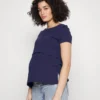 MATERNITY LONG TEE - T-Shirt Basic - Dark Blue
