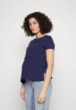 MATERNITY LONG TEE - T-Shirt Basic - Dark Blue