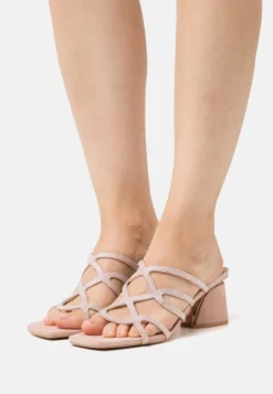 Anna Field LEATHER - Pantolette Hoch - Light Pink