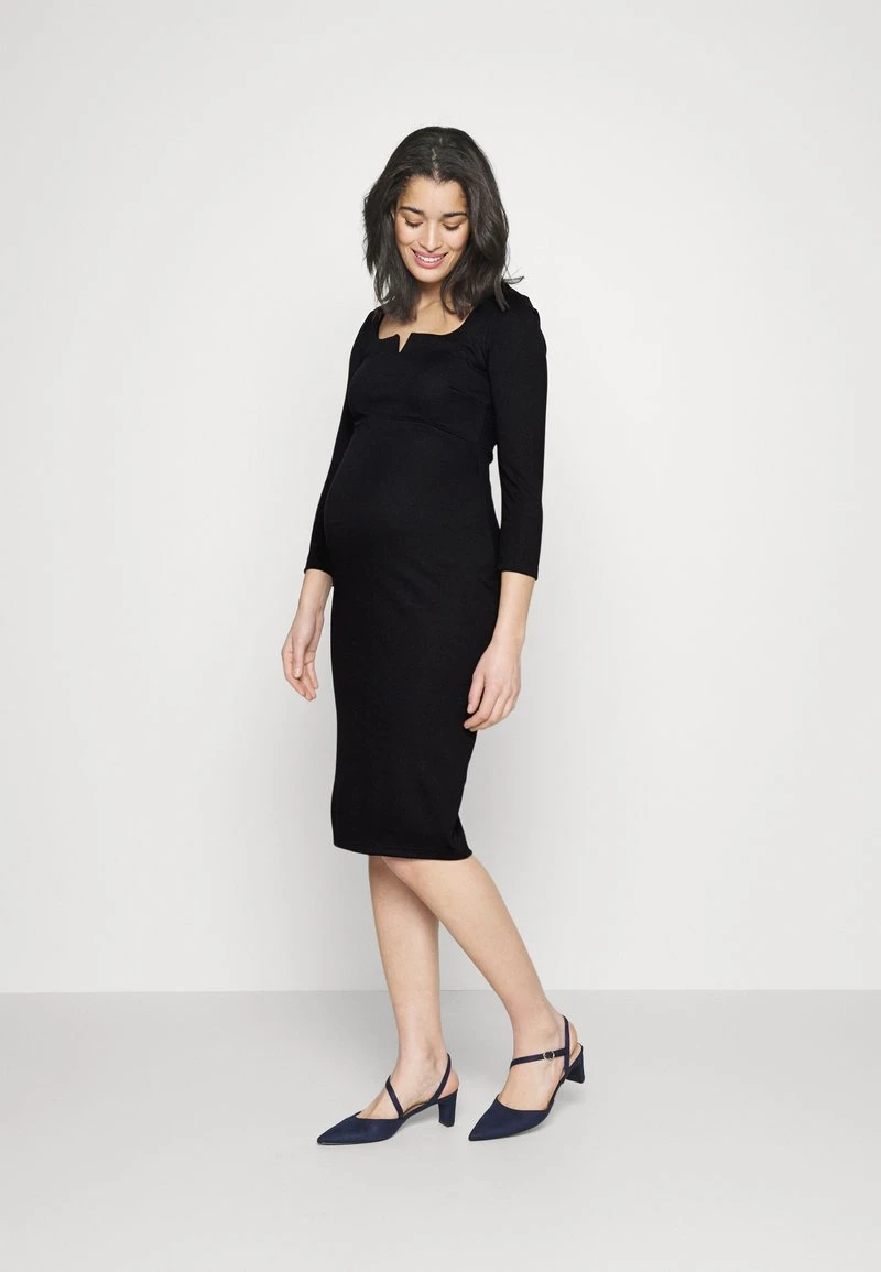 NOTCH NECKLINE MIDI DRESS - Jerseykleid - Black 6 NOTCH NECKLINE MIDI DRESS - Jerseykleid - Black – Bild 6