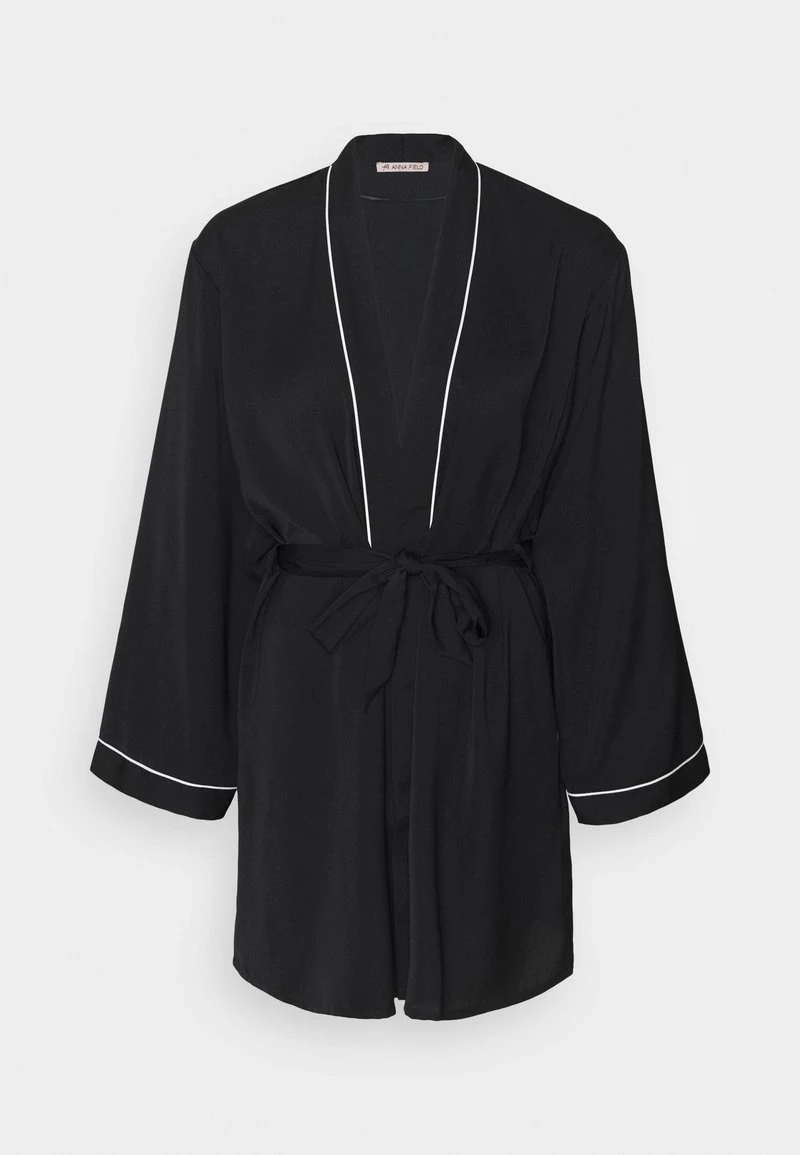 Anna Field AMANDA SATIN DRESSING GOWN - Bademantel - Black 5 Anna Field AMANDA SATIN DRESSING GOWN - Bademantel - Black – Bild 5