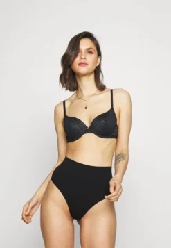 Anna Field 2PP HIGH WAIST THONG - String - Black -Anna Field a445742073d54b29ad603d96bf5cfa73