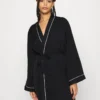 Anna Field AMANDA SATIN DRESSING GOWN - Bademantel - Black