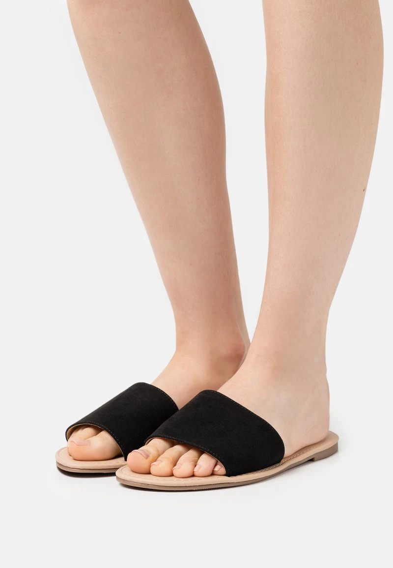 Anna Field 2 PACK - Pantolette Flach - Black/cognac 1 Anna Field 2 PACK - Pantolette Flach - Black/cognac