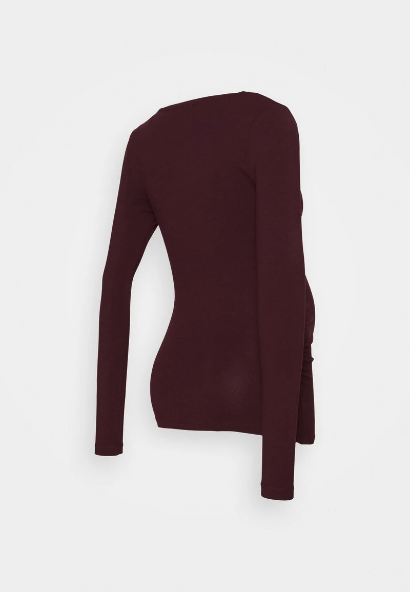 V NECK BASIC LONG SLEEVE TOP - Langarmshirt - Bordeaux 2 V NECK BASIC LONG SLEEVE TOP - Langarmshirt - Bordeaux – Bild 2