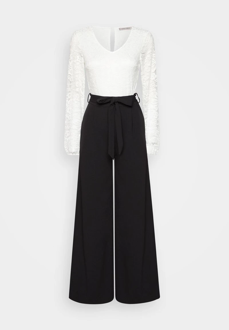 Anna Field Jumpsuit - White/black 1 Anna Field Jumpsuit - White/black